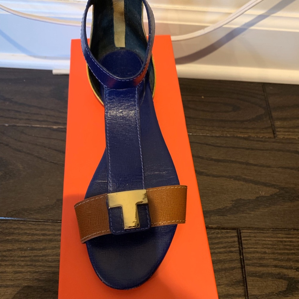 Tory Burch Colorblock T Strap Sandals
